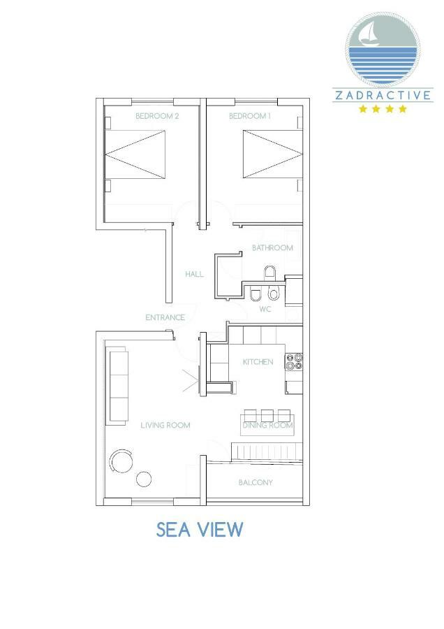 Apartment Zadractive - Perfect View But No Elevator Задар Екстериор снимка